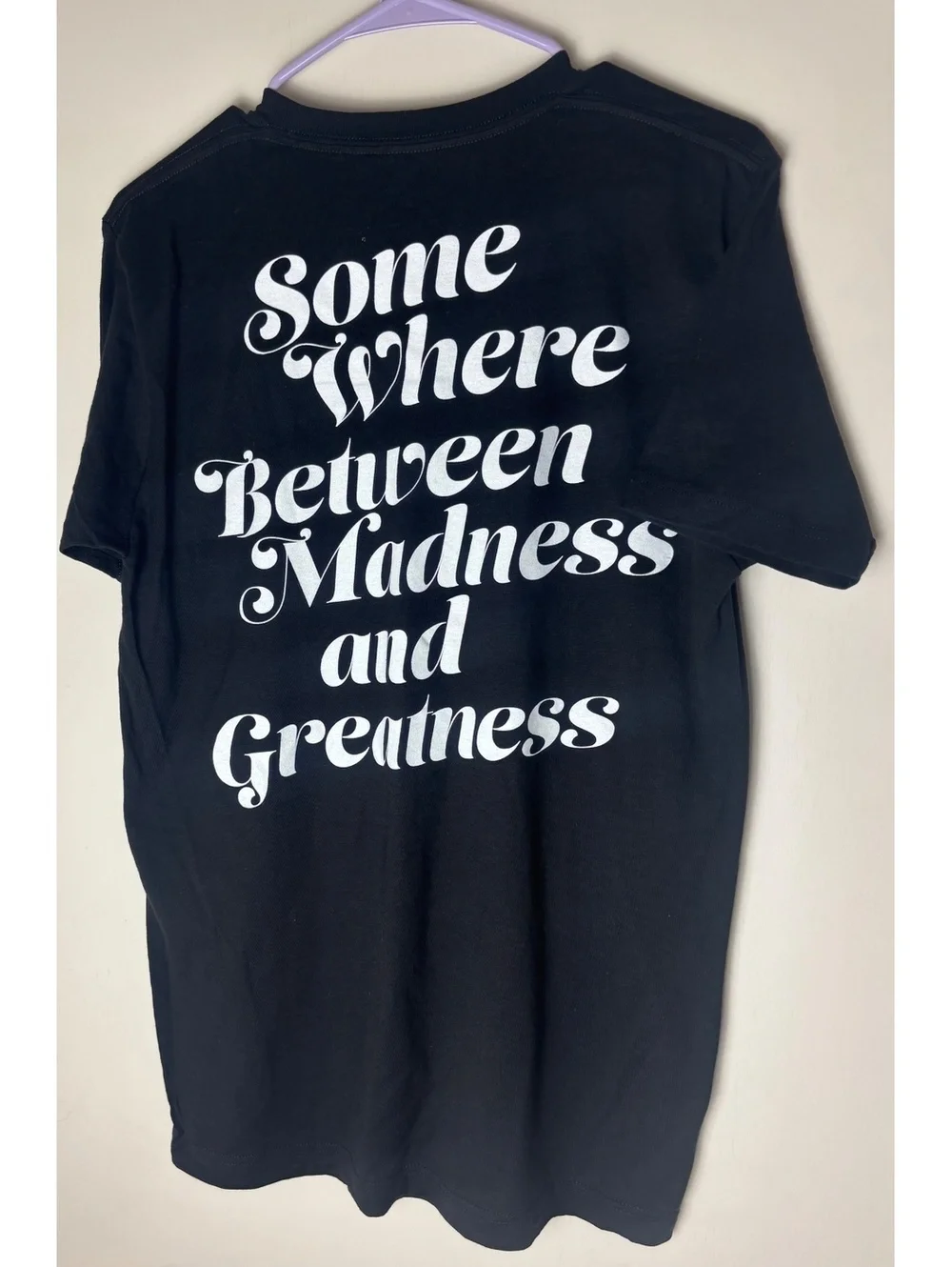 Bioworld Somewhere Between Madness and Greatness Graphic T Shirt Men’s M Black